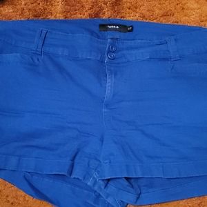 Torrid Sateen shorts electric blue